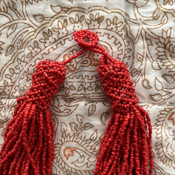 Fair Trade green seed and beaded redish-orange pretty necklaces 💚❤️ - Picture 3 of 7